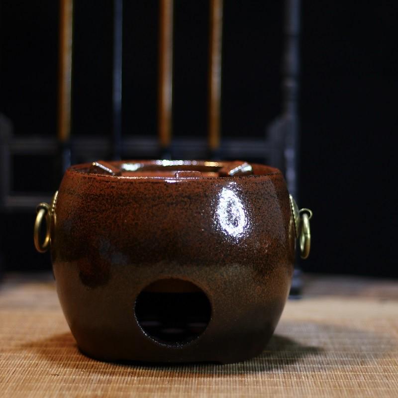 潮州工夫窑变炭炉煮茶炉烧水炉橄榄炭炉户外炉煮茶窑变炉