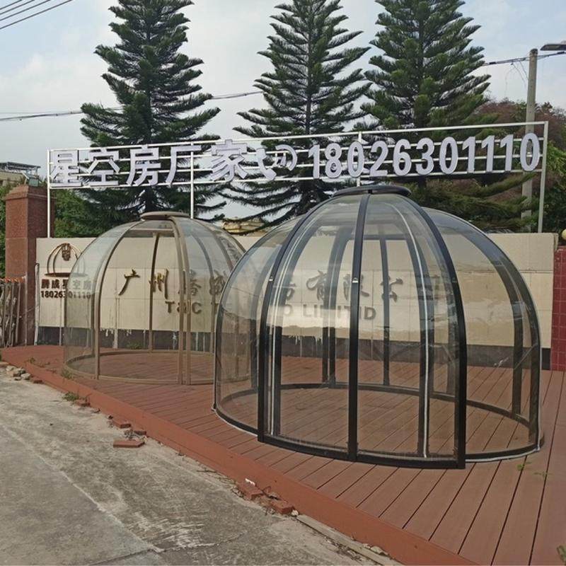 新款网红星屋餐厅帐篷室外可移动旋转泡泡空房太空舱户外阳光房