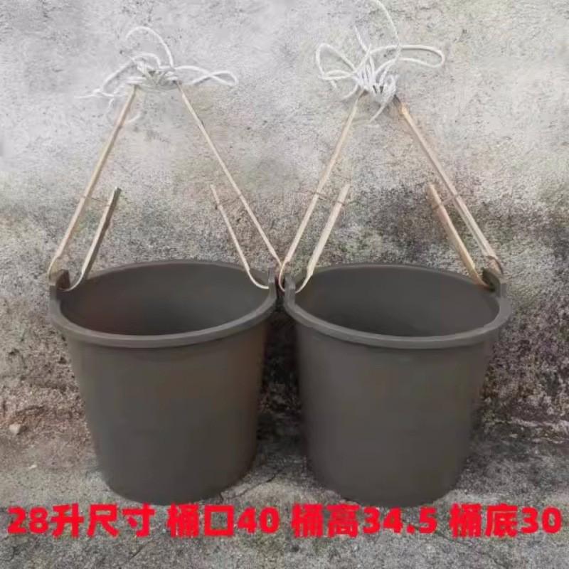 牛筋尿桶塑料桶胶桶粪桶挑水桶种菜桶诱蜂桶花盆耐摔垃圾桶