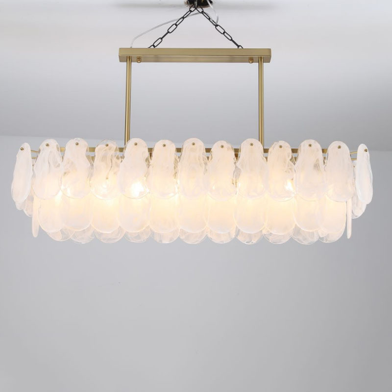 法式云朵过道葫芦玻璃吊灯美式轻奢简约客厅卧室餐厅奶油风灯具