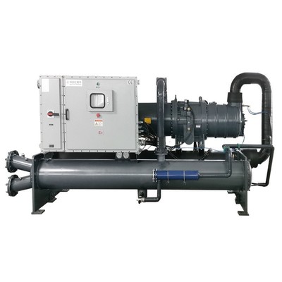 定制260p水冷螺杆式冷水机制冷机冷冻机冰水降温低温工业冷水机组