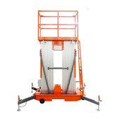 小区平台维修用铝合金升降机双柱高空作业物业移动升降机升降平台