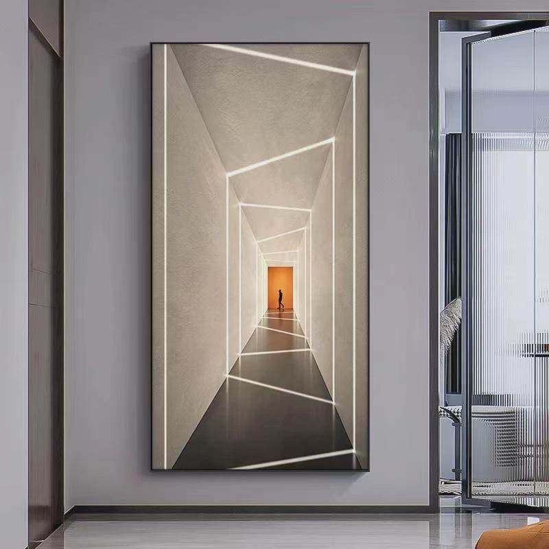 1y入户玄关装饰画延伸空间过道感竖版走廊壁画挂画现代简约带,家居饰品,现代装饰画,淘宝优惠券,粉丝福利购,淘宝优惠卷