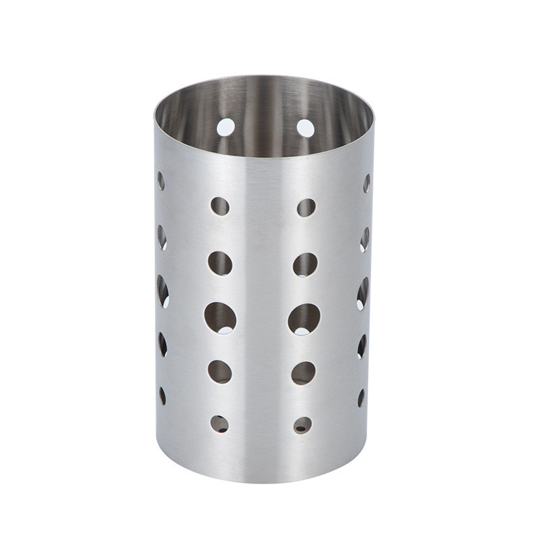 304加厚不锈钢筷子筒家用厨房多功能方形筷笼架双格筷子架套装