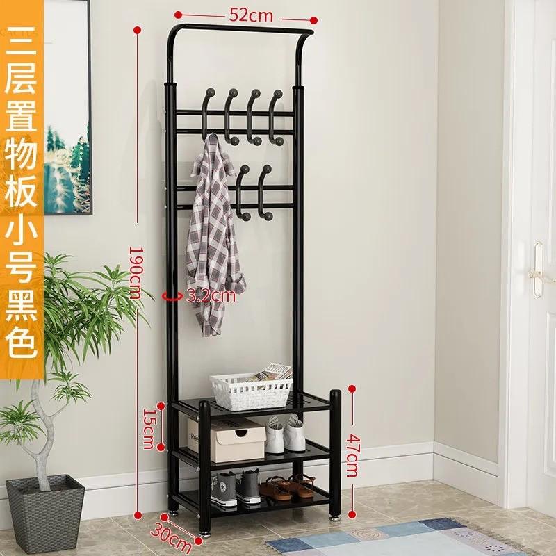 家用挂衣架入门落地鞋帽架创意铁艺组合鞋帽架多功能衣帽架欧式简