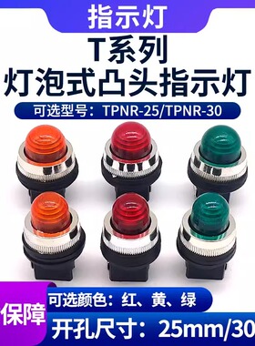 天得tend圆头绿红色小型按钮220V电源信号灯指示灯RN TPNR-25 30