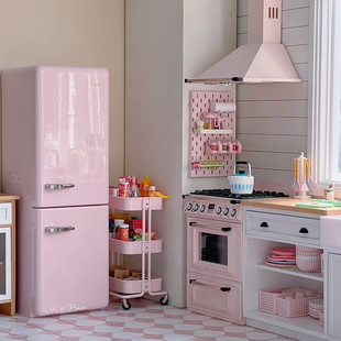 双门冰箱 玩具 厨房家电器冷藏雪柜6分blythe兵人娃娃屋迷你模型