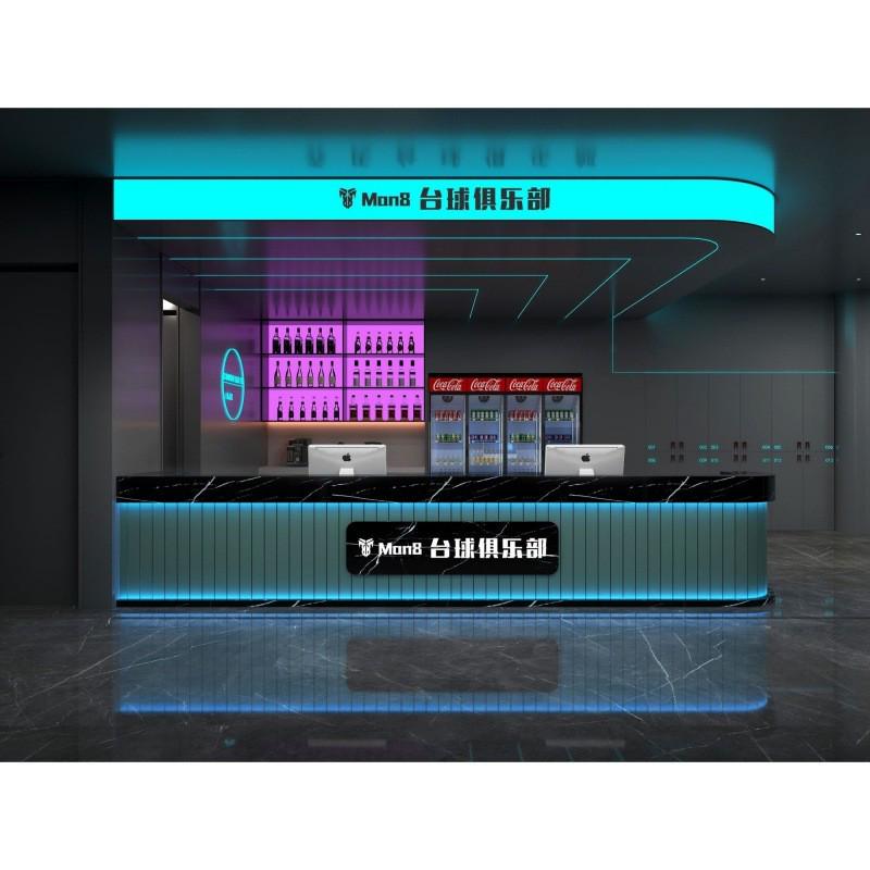 yj工业风酒店酒吧吧台餐厅饭店收银台台球厅ktv健身房前台桌接待