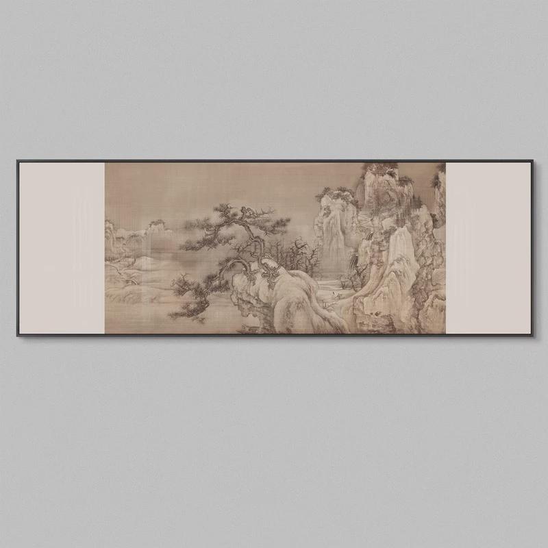 新中式禅意客厅画沙发背景墙挂画酒店大堂高档装饰画茶室巨幅壁画