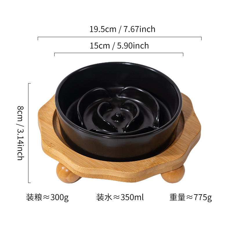 陶瓷慢食碗狗用中大号缓食碗喝水大型犬防打翻狗盆防噎宠物碗食盆