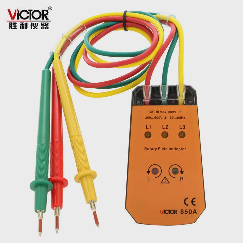 胜利vc850/vc850a三相交流电相位计相序表序测试仪相位表相高精度