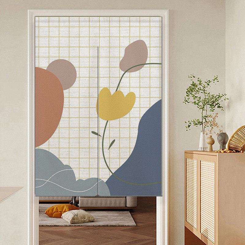 布艺小清新门帘隔断帘免打孔家用卧室厨房遮挡布帘卫生间遮挡帘,居家布艺,成品窗帘,淘宝优惠券,粉丝福利购,淘宝优惠卷