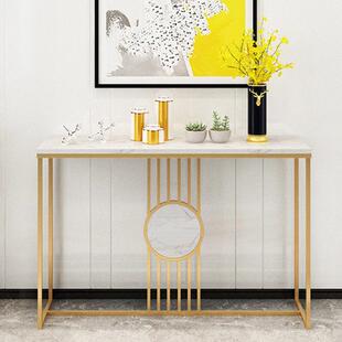 北欧大理石玄关柜轻奢风客厅条几靠墙长方形条案端景台玄关桌