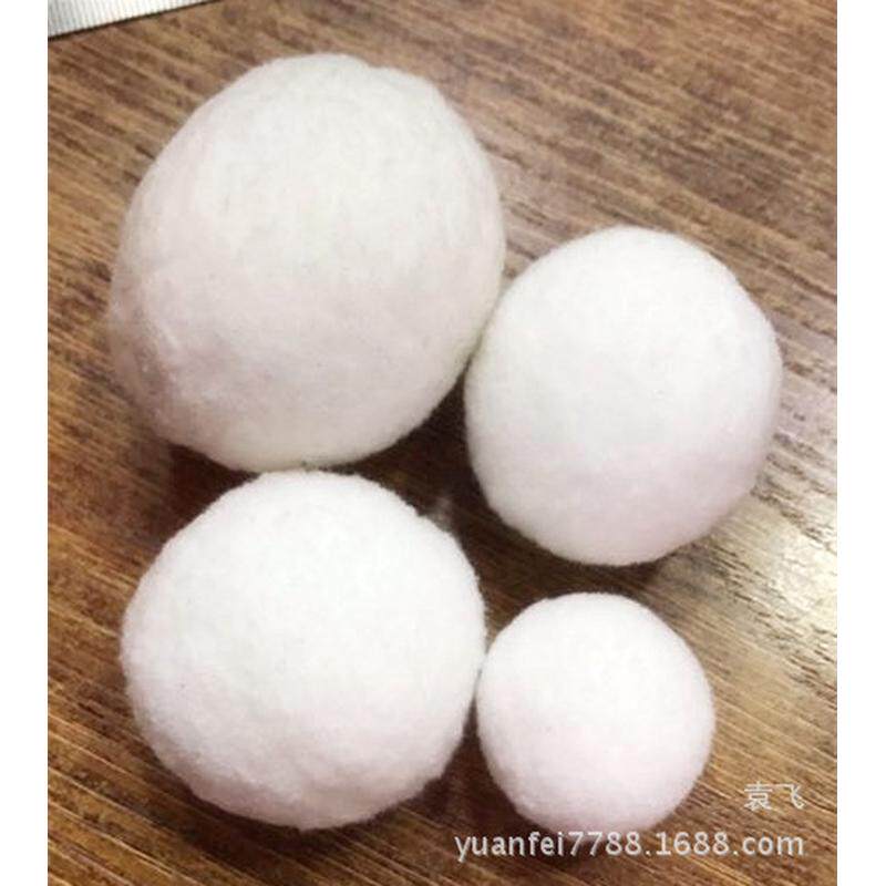 f-297丙纶涤纶白色绒毛饰品毛球圆形布贴diy饰品服装辅料宽米
