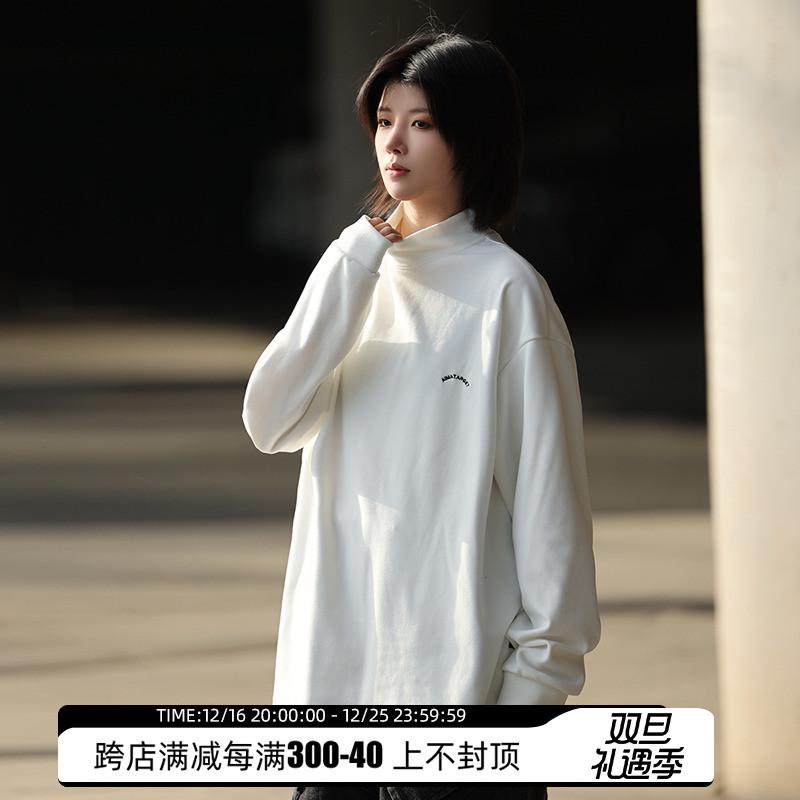 水曜日定休 半高领纯色日系长袖t恤男打底衫冬季保暖内搭宽松情侣,男装,T恤,淘宝优惠券,粉丝福利购,淘宝优惠卷