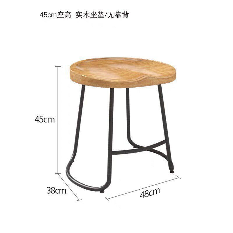 实木吧台长条桌咖啡店实木靠墙长条桌酒吧奶茶店高脚桌椅组合