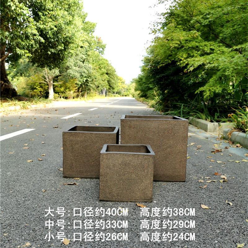 田园庭院特大号素面粗砂陶土盆落地粗陶花盆陶罐组合陶瓷