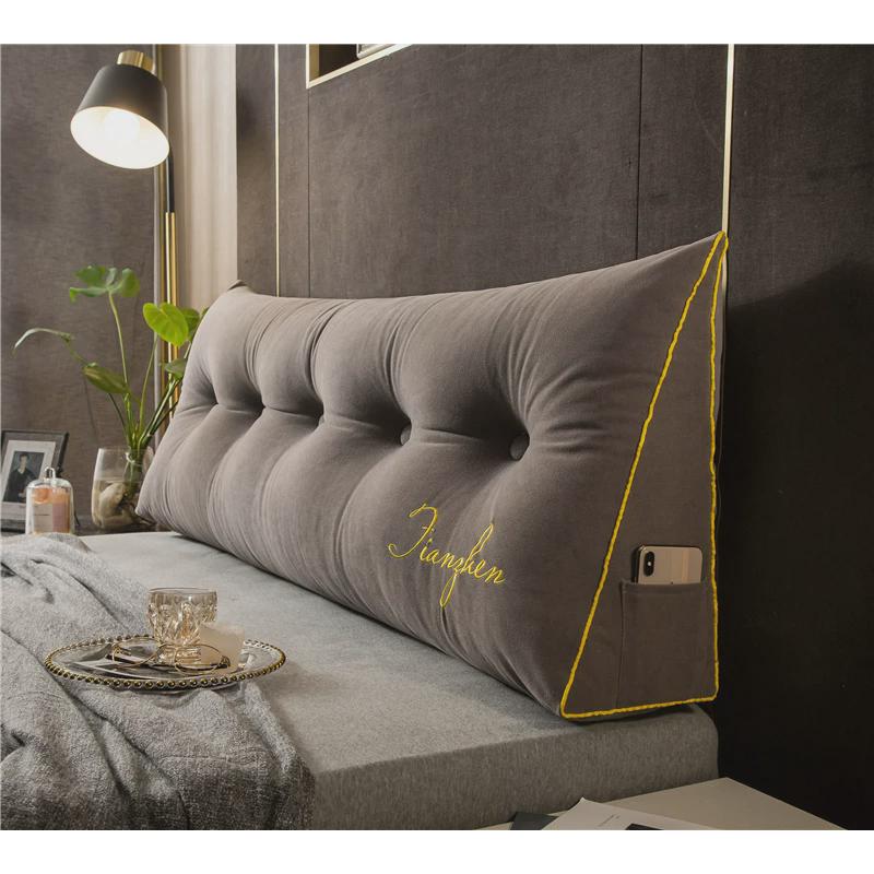 床头靠垫简约床上三角大靠背腰靠垫榻榻米软包宿舍卧室可拆洗护腰
