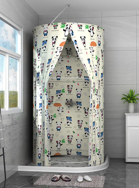 2eie浴室浴帘防水布卫生间洗澡帐浴浴罩帐冬天家用保温罩保暖浴照