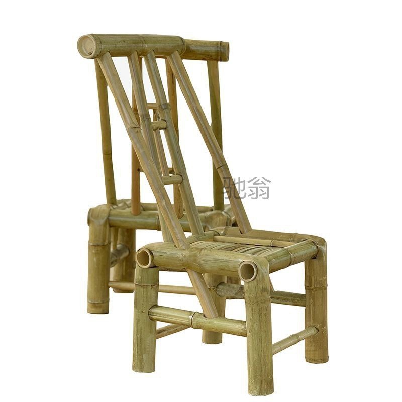热销户外餐椅竹椅靠背椅家用民宿竹凳围炉煮茶罐罐茶老式庭院竹桌