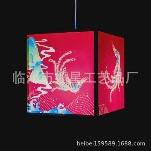 方形pvc灯笼正方体灯笼国潮装饰户外灯笼仿古灯笼春节灯笼古风