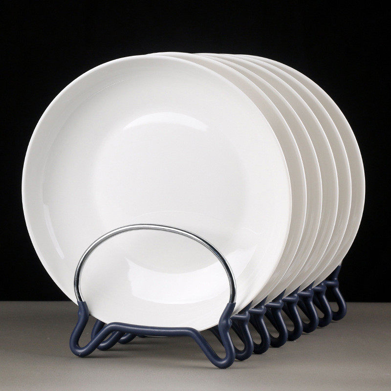 工厂英寸7菜饭馆微波炉家用菜盘餐具子6个纯白圆盘盘子碟子酒店陶,餐饮具,餐用托盘,淘宝优惠券,粉丝福利购,淘宝优惠卷