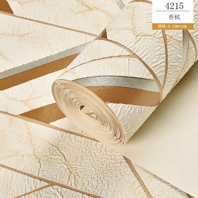 几何条纹5d立体仿鹿皮绒壁纸北欧简约卧室客厅电视背景墙加厚墙纸