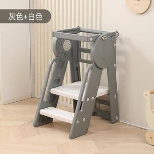 儿童登高梯子宝宝洗手梯脚踏凳小楼梯台阶洗漱台踩凳可折叠扶手梯