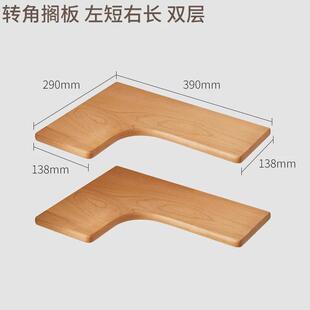 挂墙实木转角三角架松木墙上落隔板书房卧室客厅拐角免打孔置物架