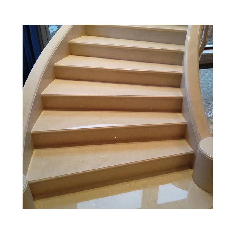 厂家直供天然大理石楼梯踏步板大堂家装酒店别墅旋转楼梯工程