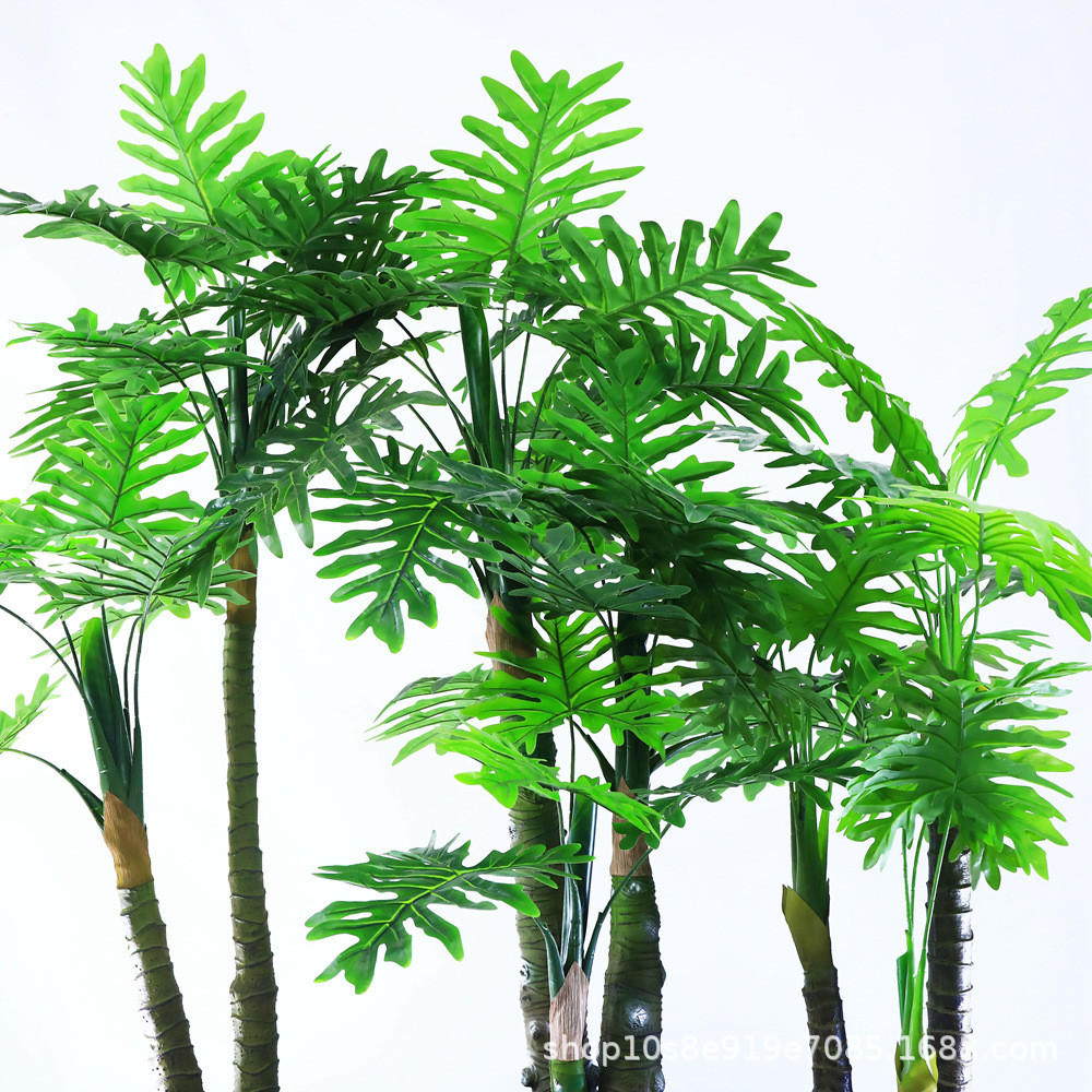 仿真绿植物林芋春芋树假植喜小盆栽落地摆放景观室内落地彩芋摆件
