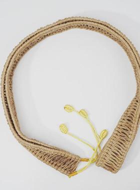 编手碟鼓handpan藤无忧鼓空灵鼓乐器色空钢舌鼓麻绳编织绳子边套