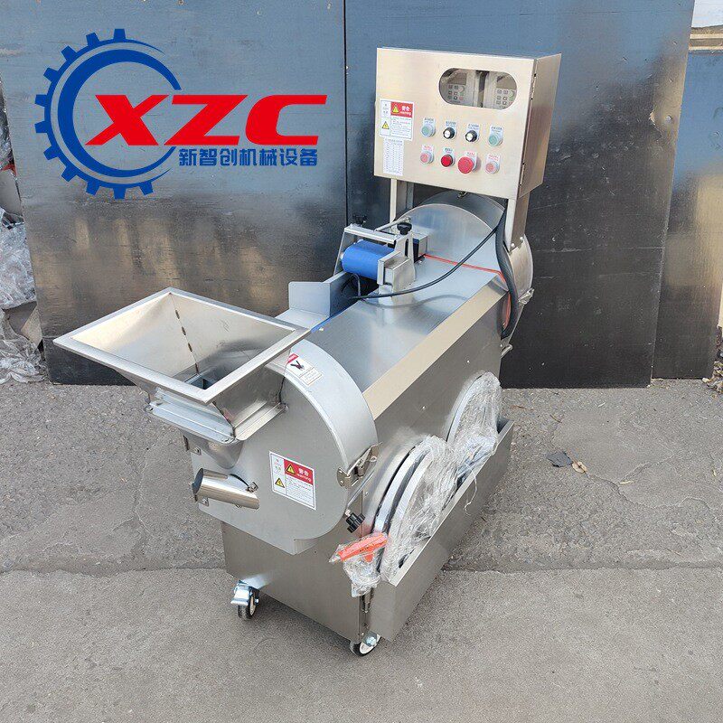 厂家直销多功能专用不锈钢切丝切片切丁切段一体机食堂双头切菜机