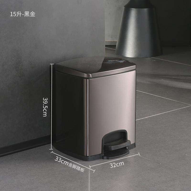 厨房垃圾桶家用不锈钢脚踏式办公室带盖脚踩大容量大号商用卫专货