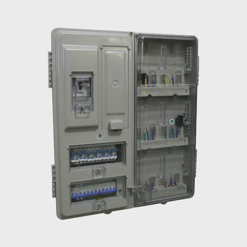 厂家供应国网半透明塑料电表箱pc透明单相4/6/9/12/16户电表箱