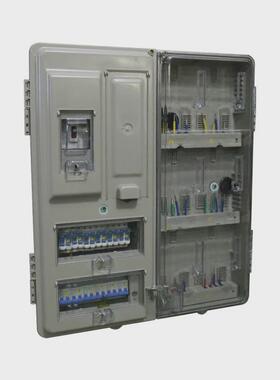 厂家供应国网半透明塑料透明PC电表箱单相4/6/9/12/16户电表箱