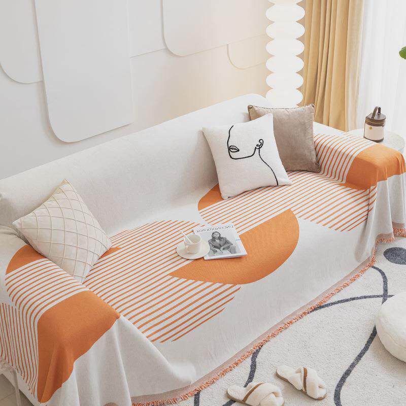 沙发盖布ins风四季通用雪尼尔沙发套罩防滑沙发垫防尘盖布全包