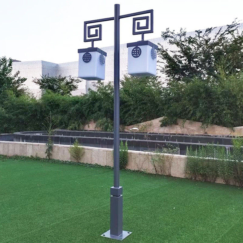 定制景区公园别墅双头景观路灯中式太阳能庭院灯户外复古庭院灯