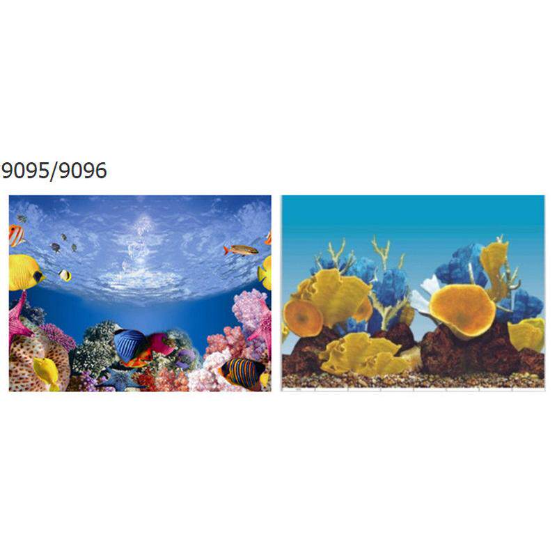30/40/50/60cm双面厚画鱼缸背景画水族背景装饰画多款水族箱