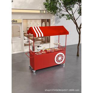 户外集市地摊车摆摊车商业街手推车小吃车夜市可移动摊位展示架