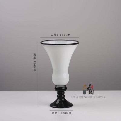 简约现代创意玻璃花瓶花器样板房客厅家居摆件工艺品