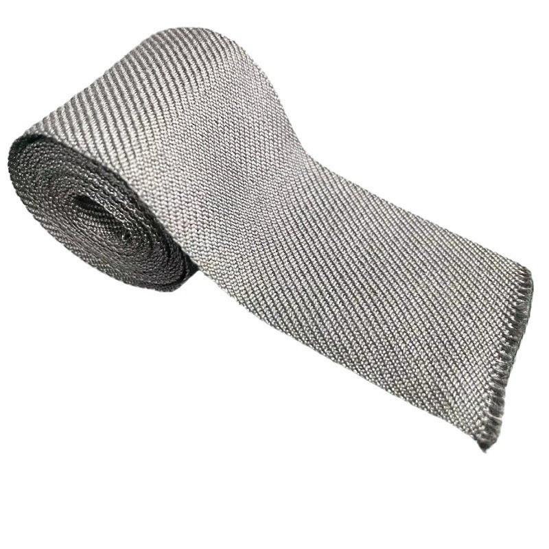 316L不锈钢金属纤维织带钢化玻璃耐高温擦拭布