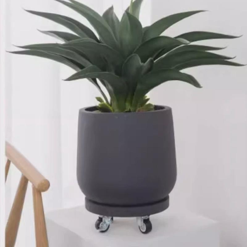包邮!水泥镁泥花盆客厅阳台落地植物盆栽花园庭院仿圆形花盆花器