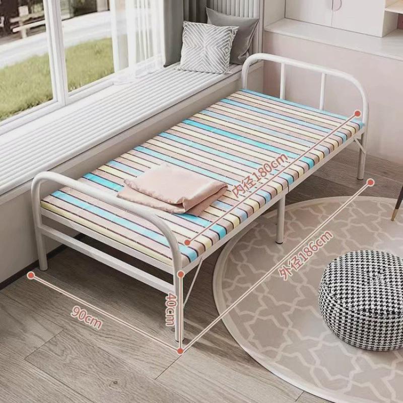 出租房床一体一米二两折单人床木床1米5宽简便折叠床床折叠床双人