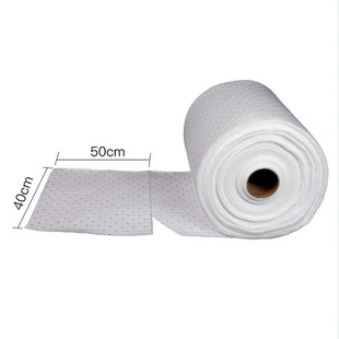 40cm×50m×2mm铺垫吸油不吸水白色工业吸油吸附只吸油垫吸油棉卷