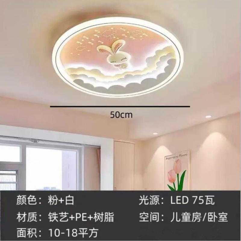 2024新款创意卡通儿童房灯卧室房间女孩公主护眼吸顶灯