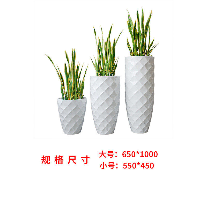 玻璃钢创意花盆室内装饰花瓶公园商场市政美陈种植组合移动大花箱