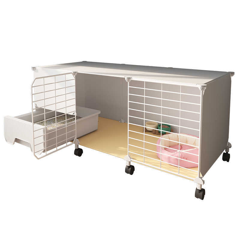 热销猫笼子家用室内不占地猫砂盆内置带厕所一体幼猫猫窝一室一厅