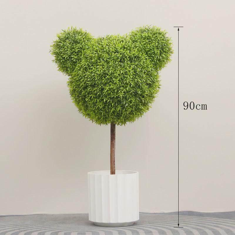 仿真草球假草团室内客厅大型落地盆栽假富贵米兰球型植物装饰摆件