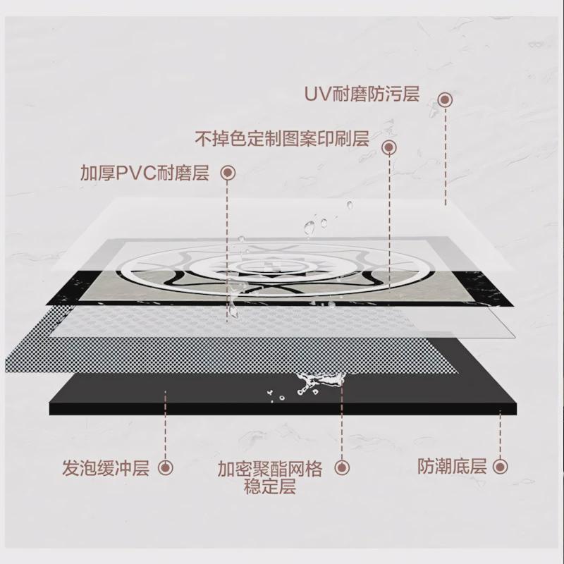 轿厢地垫电梯地板pvc电梯地面贴仿大理石耐磨防水阻燃塑胶地毯
